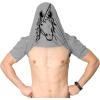 Mens Ask Me About My Unicorn Flip Up T Shirt Funny Mythical Horse Tee for Guys(Light Heather Grey)