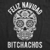 Mens Feliz Navidad Bitchachos T Shirt Funny Graphic Merry Christmas Holiday Tee(Heather Black)