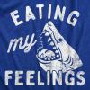 Womens Eating My Feelings T Shirt Funny Shark Bite Joke Tee for Ladies(Heather Royal – Feelings)