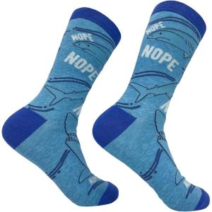 Crazy Dog T-Shirts Women’s Nope Shark Socks Funny Deep Sea Sharks Novelty Footwear