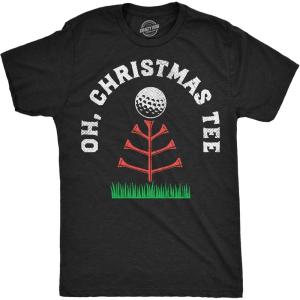 Mens Funny T Shirts Oh Christmas Tee Sarcastic Xmas Graphic Novelty Golfing Tee for Men