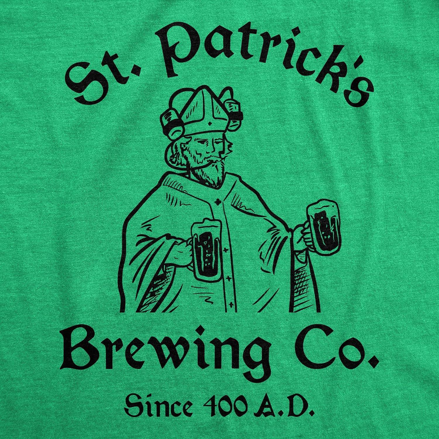 imageMens Funny T Shirts St Patricks Brewing Co Novelty Drinking Tee for MenHeather Green Brewing