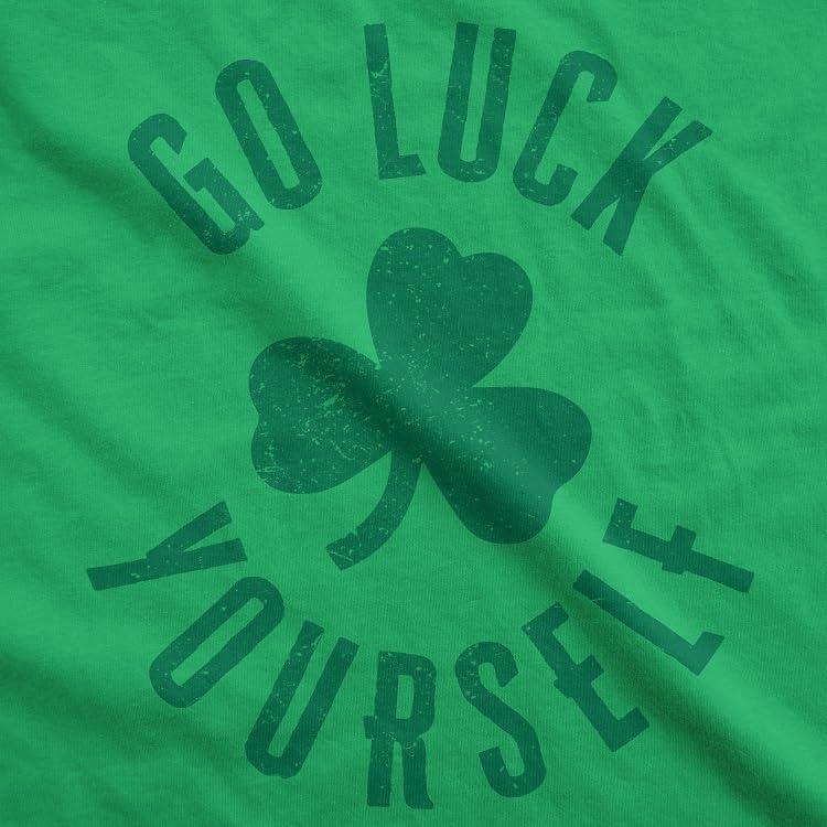 imageMens Go Luck Yourself T Shirt Funny Sarcastic Shamrock Tee Saint Patricks DayGreen