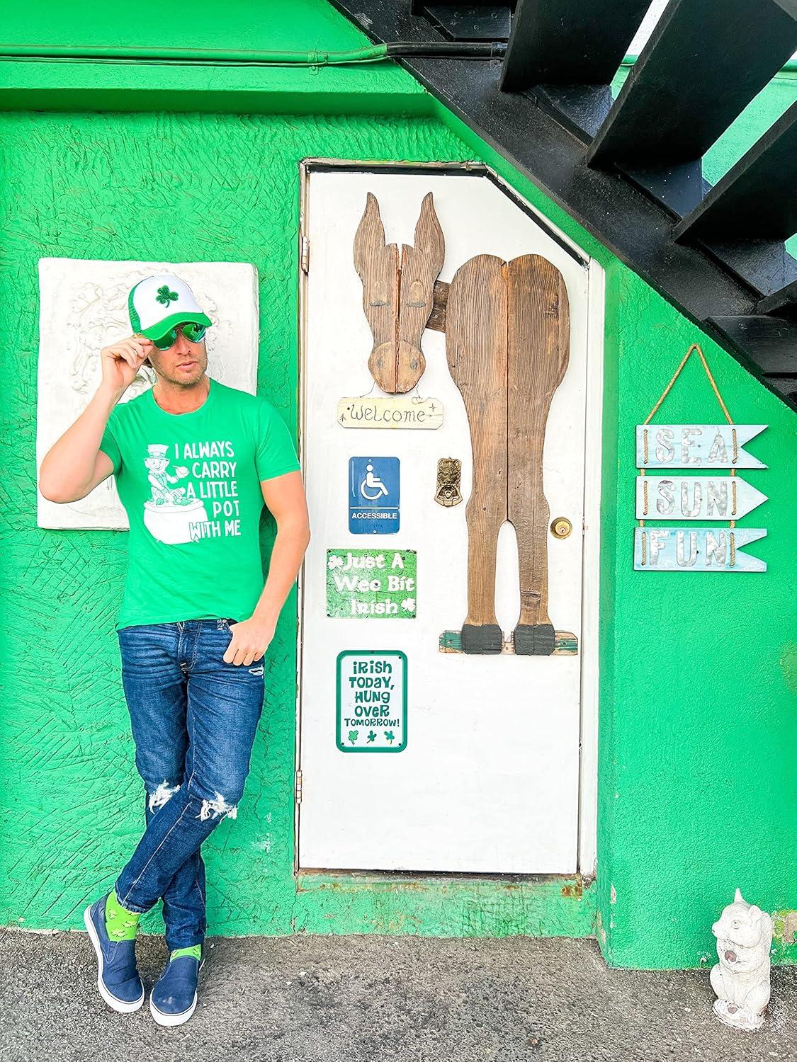 imageMens I Always Carry A Little Pot with Me T Shirt Funny Saint Patricks Day PattyGreen