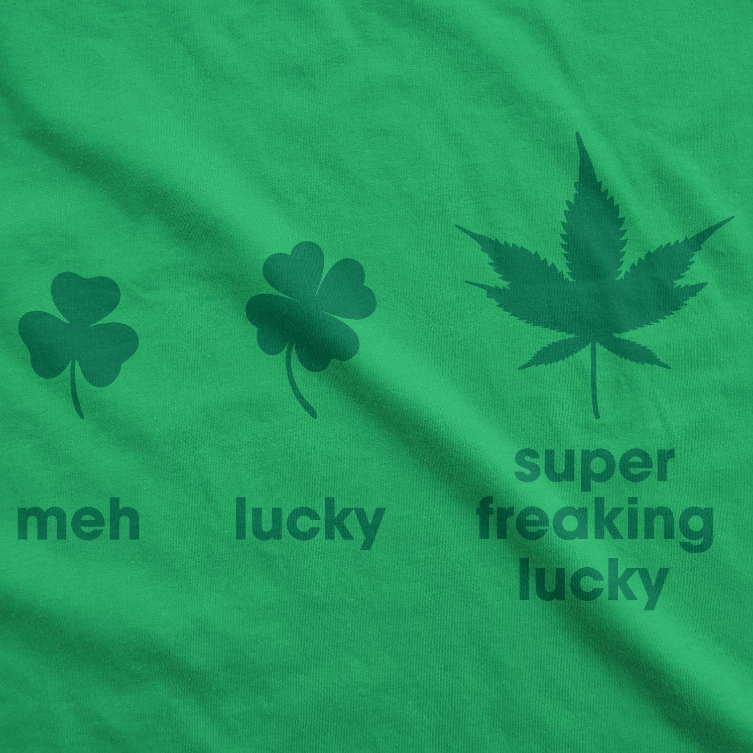 imageMens Saint Patricks T Shirts Funny Party Tees for Guys Great Parade ShirtsHeather Green Super Lucky