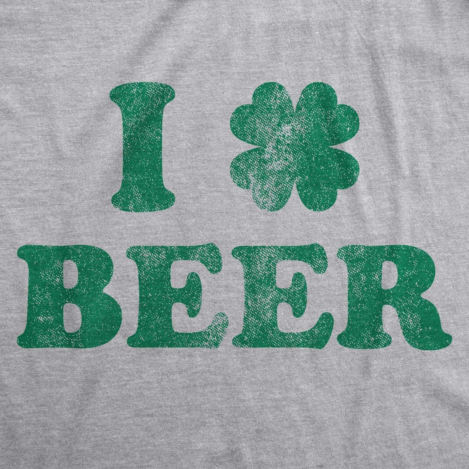 imageMens Saint Patricks T Shirts Funny Party Tees for Guys Great Parade ShirtsLight Heather Grey Clover Beer
