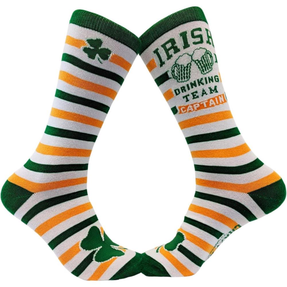 imageIrish Drinking Team Socks Funny Saint St Patricks Day Beer Novelty Crazy Fun