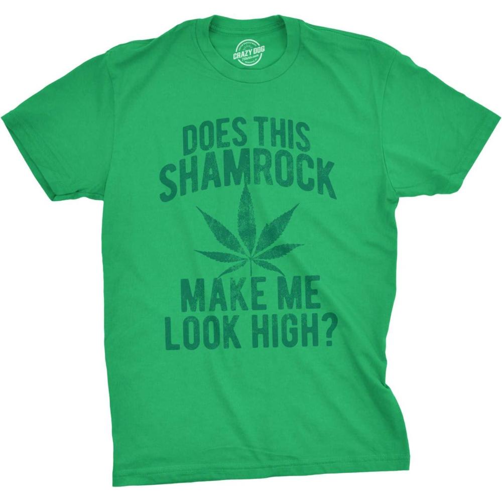 imageMens Saint Patricks T Shirts Funny Party Tees for Guys Great Parade ShirtsHeather Green Shamrock High