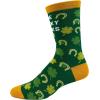 Crazy Dog T-Shirts Me Lucky Socks – Funny Irish St Patricks Day Crew Socks for Women, Lucky Shamrock Green Clover Novelty Footwear, Comfy Cotton Gift – Green – Womens (5-10)
