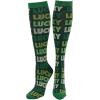 Crazy Dog T-Shirts Unisex Saint Patricks Day Compression Socks for Men and Women(Green – Lucky All Over)
