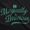 Crazy Dog T-Shirts womens 024stpatsgroup2wmn(Black – Magically Delicious Glitter Ink)