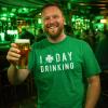 Funny Saint Patricks Day T Shirts for Men Party Shirts for St Pats Funny Drinking Tees(Heather Black – Day Drinking)