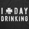Funny Saint Patricks Day T Shirts for Men Party Shirts for St Pats Funny Drinking Tees(Heather Black – Day Drinking)