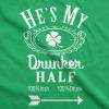 Funny St Patricks Day Couple Shirt – His and Hers Matching Shamrock Tee Irish Pub Crawl Party Outfit(Heather Green – Hes)