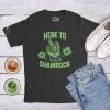 Mens Here to Shamrock T Shirt Funny Metal Saint Patricks Day Graphic Novelty Tee(Heather Black)