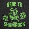 Mens Here to Shamrock T Shirt Funny Metal Saint Patricks Day Graphic Novelty Tee(Heather Black)