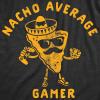Mens Nacho Average Gamer T Shirt Funny Nerdy Video Game Novelty Tee(Heather Black)
