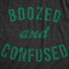 Mens Saint Patricks T Shirts Funny Party Tees for Guys Great Parade Shirts(Heather Black – Boozed Confused)