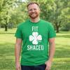 Mens St Patricks Day Shirt – Fit Shaced Funny Irish Drinking Tee, Shamrock Graphic Clover T Shirt(Green)