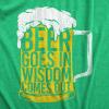 Mens T Shirts Beer Goes in Wisdon Comes Out St Patricks Day Drinking Tee for Men(Heather Green – Wisdom)