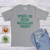 Mens This is My Drinking T Shirt Funny Party Saint Patricks Day St Patty Tee(Light Heather Grey)