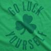 Womens Funny St Patricks Day T Shirts for Women Tees for Saint Patricks Day(Heather Green – Go Luck Yourself)