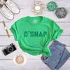 Womens O Snap T Shirt Funny Shamrock Saint Patricks Day Irish St Patty Tee Her(Heather Green)