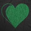 Womens St Patricks Day Shirt – Green Glitter Heart Tee, Festive Irish Outfit, Soft Cotton Black Shamrock T Shirt for Women(Heather Black – Green Glitter Heart)