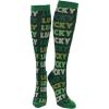 Crazy Dog T-Shirts Unisex Saint Patricks Day Compression Socks for Men and Women(Green – Lucky All Over)