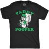 Funny Saint Patricks Day T Shirts for Men Party Shirts for St Pats Funny Drinking Tees(Heather Black – Paddy Pooper)