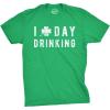 Funny Saint Patricks Day T Shirts for Men Party Shirts for St Pats Funny Drinking Tees(Heather Green – Day Drinking)