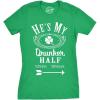 Funny St Patricks Day Couple Shirt – His and Hers Matching Shamrock Tee Irish Pub Crawl Party Outfit(Heather Green – Hes)
