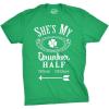 Funny St Patricks Day Couple Shirt – His and Hers Matching Shamrock Tee Irish Pub Crawl Party Outfit(Heather Green – Shes)