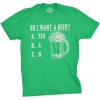 Mens Do I Want A Beer T Shirt Funny Graphic Drinking Tee(Heather Green – Want Beer)