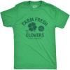 Mens Funny T Shirts Farm Fresh Clovers St Patricks Day Novelty Tee for Guys(Heather Green – Clovers)