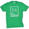 Mens Game Over T Shirt Funny Wedding T Shirts Humor Bachelor Party Novelty Tees(Green)