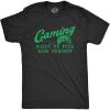 Mens Gaming Makes Me Feel Less Murdery T Shirt Funny Sarcastic Video Game Tee Gift for Gamers(Heather Black – Murdery)