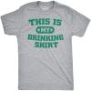 Mens This is My Drinking T Shirt Funny Party Saint Patricks Day St Patty Tee(Light Heather Grey)