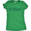 Womens O Snap T Shirt Funny Shamrock Saint Patricks Day Irish St Patty Tee Her(Heather Green)