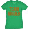 Womens Team Ginger T Shirt Funny Cute Red Head St Saint Patricks Day Irish Tee(Green)