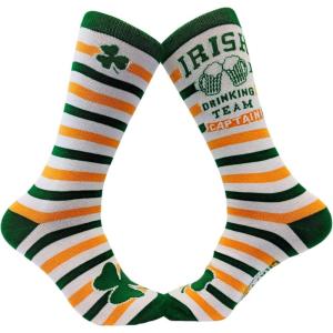 Irish Drinking Team Socks Funny Saint St Patricks Day Beer Novelty Crazy Fun