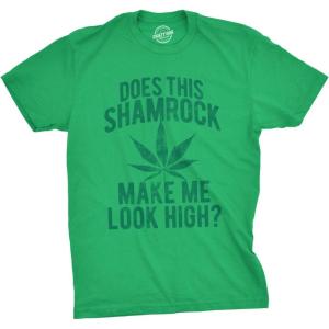 Mens Saint Patricks T Shirts Funny Party Tees for Guys Great Parade Shirts(Heather Green – Shamrock High)