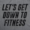 Let’s Get Down to Fitness Womens Fitness Tank Funny Workout Gym Graphic Shirt(Light Heather Grey)