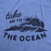 Womens Funny Beach Shirts Relaxing Ocean Tees for Women Cute Graphic Tees for Summer(Heather Light Blue – the Ocean)