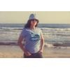 Womens Funny Beach Shirts Relaxing Ocean Tees for Women Cute Graphic Tees for Summer(Heather Light Blue – the Ocean)