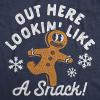 Womens Funny Beach Shirts Relaxing Ocean Tees for Women Cute Graphic Tees for Summer(Heather Navy – Lookin Like a Snack)