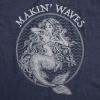 Womens Funny Beach Shirts Relaxing Ocean Tees for Women Cute Graphic Tees for Summer(Heather Navy – Makin Waves)