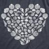 Womens Funny Beach Shirts Relaxing Ocean Tees for Women Cute Graphic Tees for Summer(Heather Navy – Shell Heart)