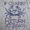 Womens Funny Beach Shirts Relaxing Ocean Tees for Women Cute Graphic Tees for Summer(Light Heather Grey – Crabby Beach)