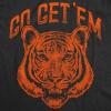 Womens Go Get Em Tiger T Shirt Funny Motivational Big Cat Tee(Heather Black)